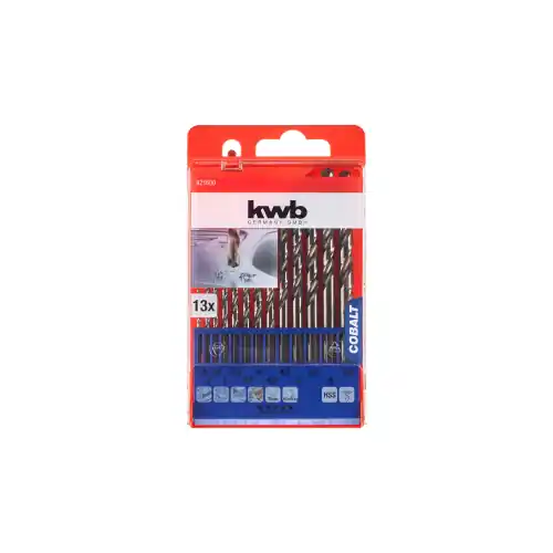 Kwb 421600 set 13 punte al cobalto a spirale per metallo HSS ø 1,5 - 6,5 + 3,3 + 4,2 mm Laatste Kans