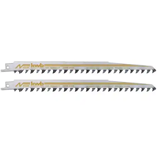 Kwb 576400 set 2 lame per sega a gattuccio universali 240 mm taglio grosso per legno Premium