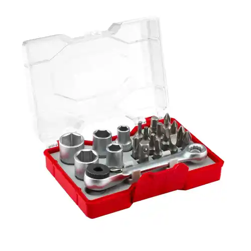 Favoriet Kwb box di bit e chiavi a bussola con cricchetto 20 pz chiave a cricchetto inclusa con custodia