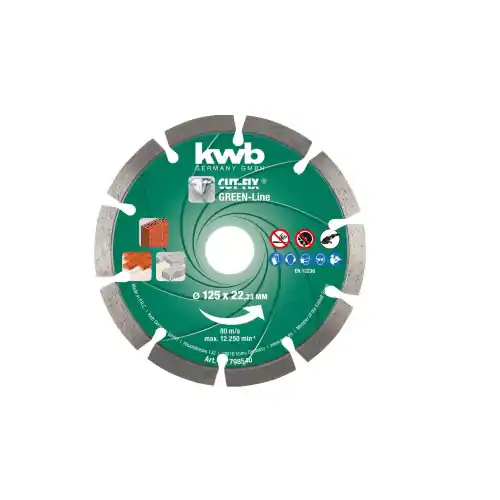 Kwb disco da taglio diamantato Green Line 180x22 mm per smerigliatrice multiuso per mattoni piastrelle cemento Nieuw