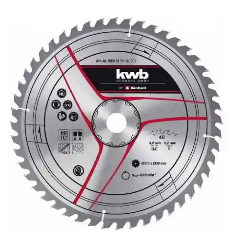 Koop Vandaag Kwb disco di ricambio mm 210x30x1,2 per sega circolare troncatrice a 40 denti lama per legno by Einhell