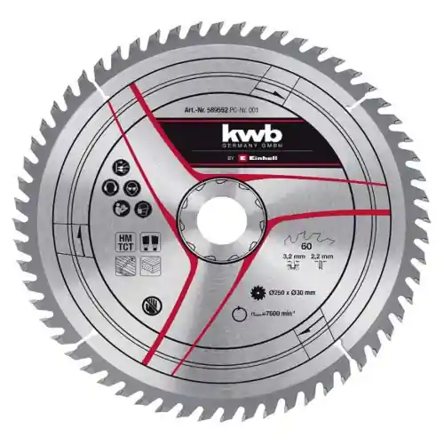 Kwb disco lama per legno 250x30 mm per sega circolare 60 denti by einhell Must-Have