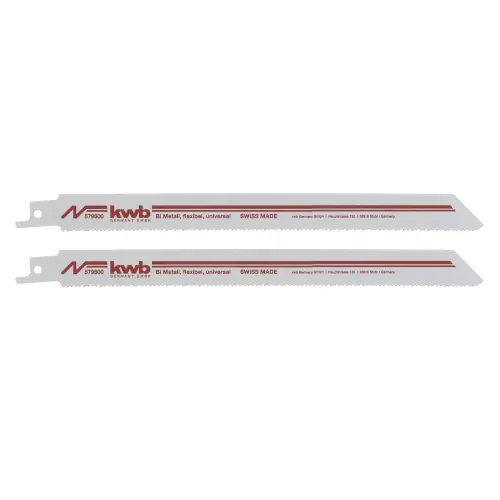 Kwb set 2 lame HCS per metallo 228/207 mm taglio medio bimetallo per sega a gattuccio Speciale Aanbieding
