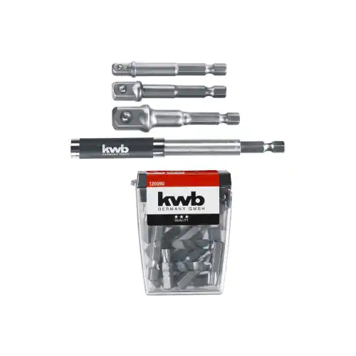 KWB set di punte 23 pezzi+adattatore inserto in acciaio al cromo-vanadio By Einhell Snelle Levering