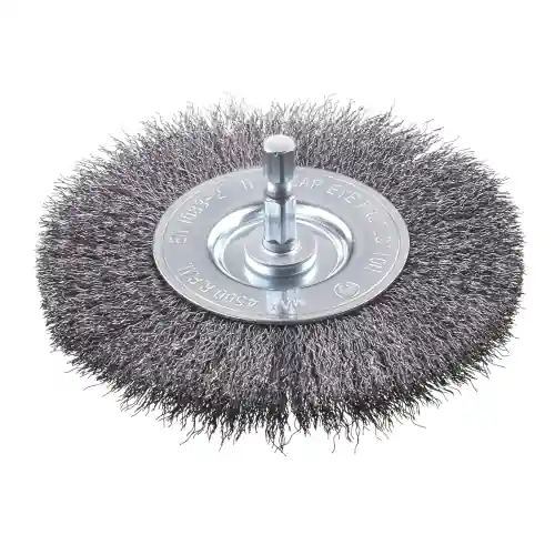 Kwb spazzola a disco Ø 100 mm filo 0,2 mm di acciaio HSS ondulato per trapano Ø foro montaggio 1/4" (6.3 mm) Goedkoop