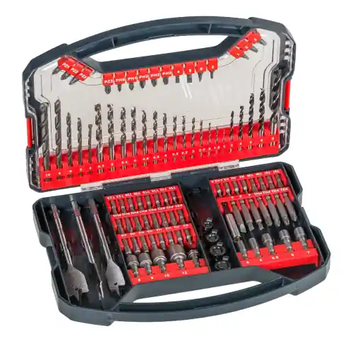 Speciale Aanbieding Kwb valigetta accessori misti set inserti e punte e bit 101 pz per legno cemento ferro in L-Box