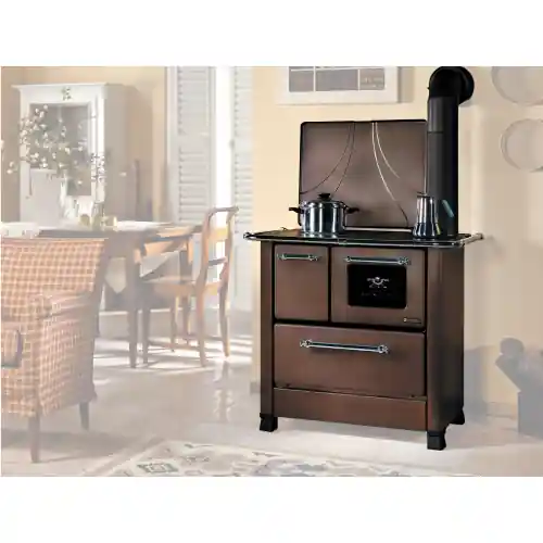 Bestseller La Nordica cucina a legna Romantica 4,5 rame rustic 9,1 kw per 172 m³ Extraflame