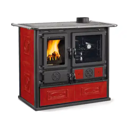 Direct Verzonden La Nordica Extraflame cucina a legna Rosa Liberty 4.0 maiolica bordeaux stufa 9,6 kW per 240 m³