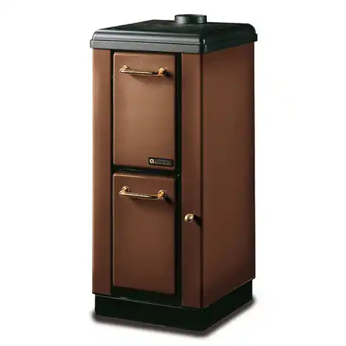 Gratis Retour La Nordica Extraflame stufa a legna Mignon con rivestimento in acciaio smaltato brown 4 kw 115 m³ riscaldabili