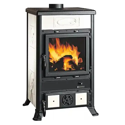 Nu Kopen La Nordica Extraflame stufa a legna Rossella R1 BII bianco infinity 11,0 kW 252 m³ riscaldabili