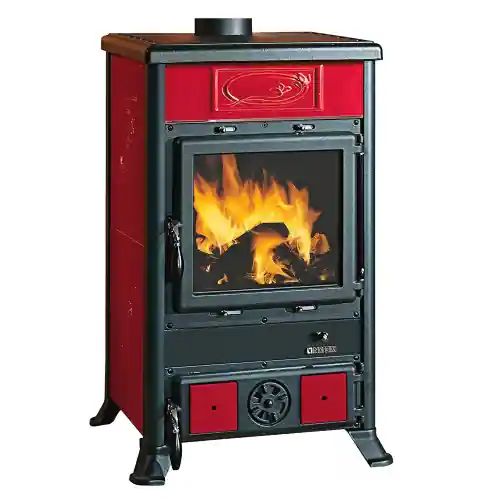 La Nordica Extraflame stufa a legna Rossella R1 BII liberty bordeaux 11,0 kW 252 m³ riscaldabili Lage Prijs