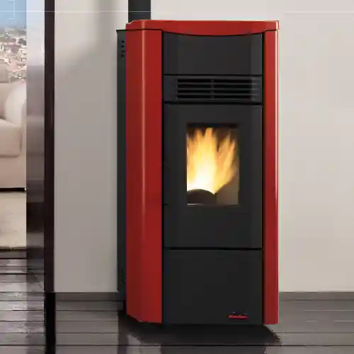 Favoriet La Nordica Extraflame stufa a pellet Giusy Evo 8,0 kW rivestimento in acciaio bordeaux 200 m³ riscaldabili