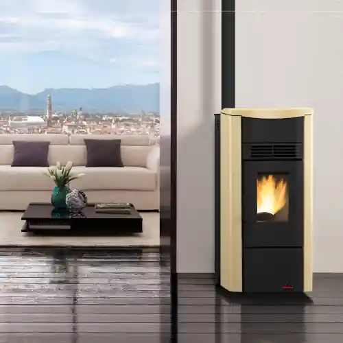 Gecertificeerd La Nordica Extraflame stufa a pellet Giusy Evo 8,0 kW rivestimento in acciaio pergamena 200 m³ riscaldabili
