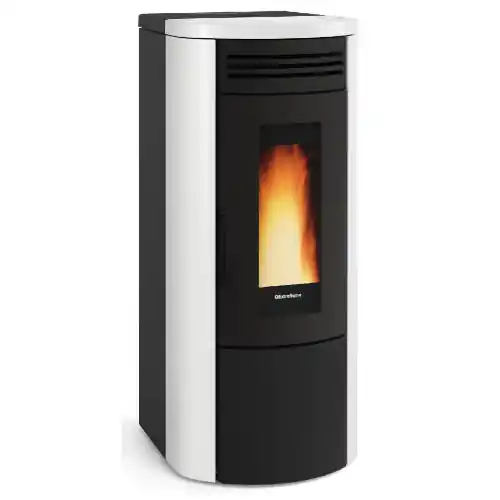 Goedkoop La Nordica Extraflame termostufa a pellet Costanza Idro in acciaio e maiolica bianca 4,8-17 kW 487 m³ termo stufa