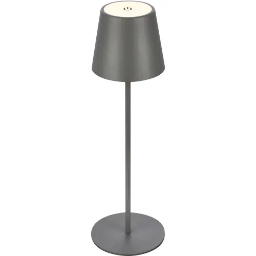 Favoriet Lampada da tavolo a batteria ricaricabile grigio 3w 280 lumen 3000k regolabile per giardino casa feste