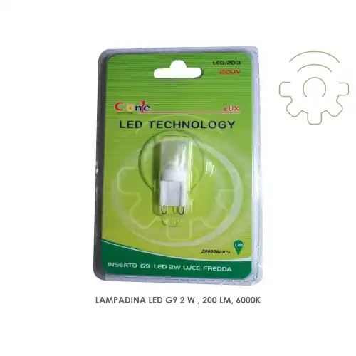 Exclusieve Aanbieding Lampada Lampadina a led G9 2W piatta luce bianco freddo 200lm 6000K