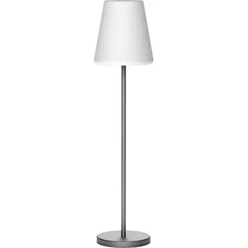 Beperkt Aanbod Lampada led con piantana Lola Slim 120 in ABS e polibutitilene grigio luce fredda calda RGB Ø 28x119 cm da esterno