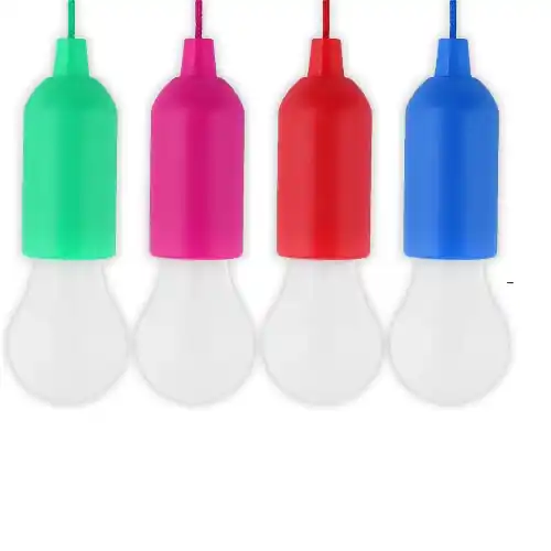 Lampadina led portatile Handy Lux Colours senza fili a batteria accensione a tiro antiurto vari colori Aanbieding