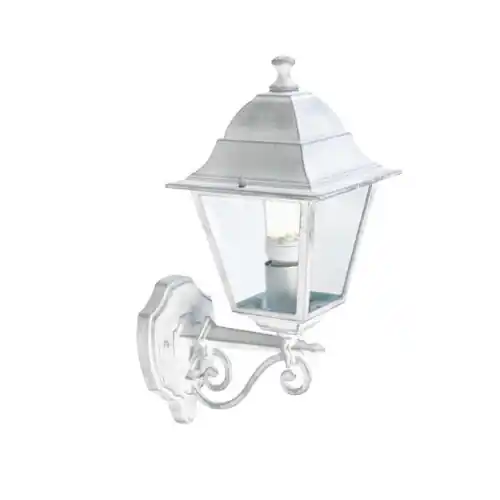 Weekendaanbieding Lanterna lampada da parete ascendente Old E27 60W bianco/argento cm42x18x28 esterno