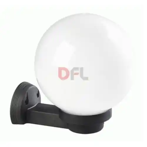 Uitverkoop lanterna lampada da parete globo attacco E27 60W nero per esterno