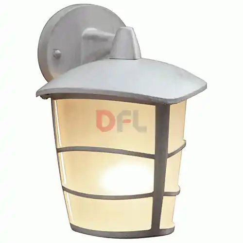 lanterna lampada da parete Riva bianco argento discendente E27 60W Beste Prijs