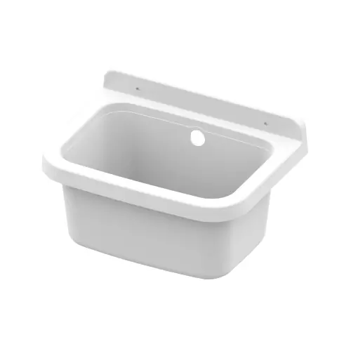 Beperkt Aanbod Lavatoio pilozzo mini a muro in resina cm39x39x24 sifone a 1 via