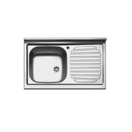 Exclusieve Aanbieding lavello in acciaio inox 80 cm con una vasca vaschetta con gocciolatoioa destra dx