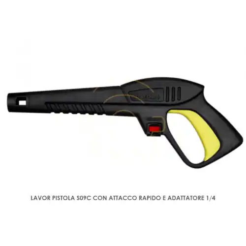 Lavor lancia pistola S09 di ricambio per idropulitrici attacco rapido e adattatore 1/4" M Mod. 6.001.0083 Weekendaanbieding