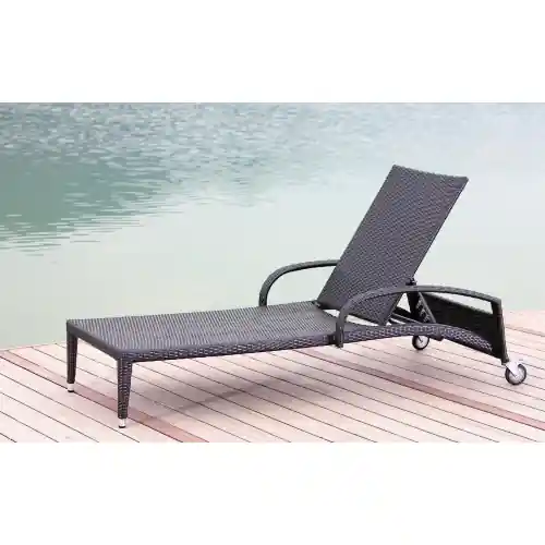 Rechtstreeks Van De Fabrikant lettino sdraio prendisole mod Acapulco in polirattan cm 195x79x48h per esterno