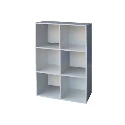 Hoge Kwaliteit Libreria Cubo 6 vani quadri colore bianco cm61x30x91h in melaminico scaffale mobile