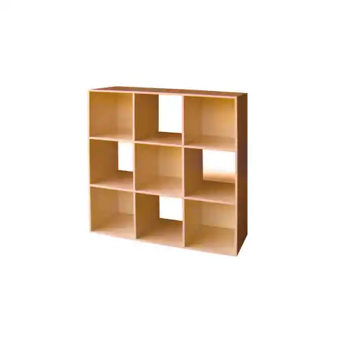 Libreria Cubo 9 vani quadri colore ciliegio cm91x30x91h in melaminico scaffale mobile Favoriet