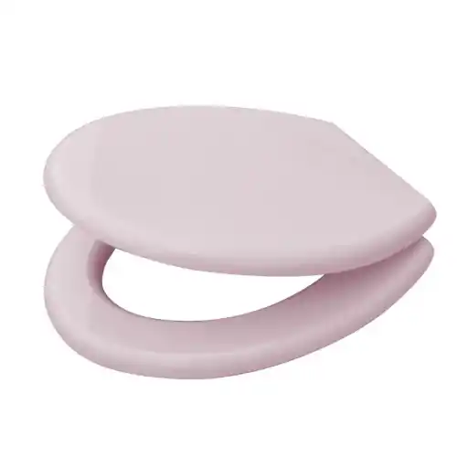 Linpha sedile wc universale per vaso Infanzia color rosa in legno ricambio per copriwater Gecertificeerd
