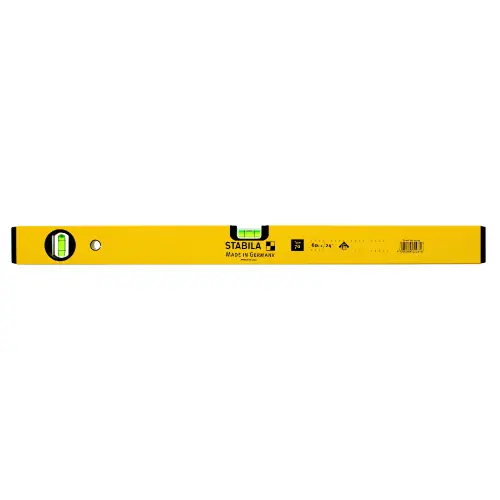 Korting Livella a due bolle Stabila Art. 70 precisione ± 0,5 mm/m lunghezza 60 cm tubolare in alluminio con plasticazione elettrostatica