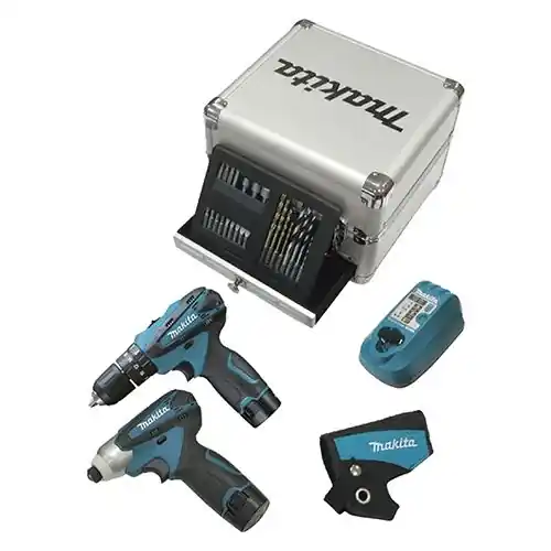 Tijdelijk Beschikbaar Makita kit trapano + avvitatore DK1493X1 a batteria 1,3 Ah in valigetta con caricabatteria