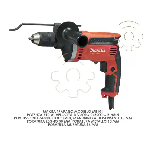 Makita trapano a percussione M8101 710W mandrino autoserrante 13 mm Hete Deal