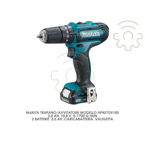 Laatste Kans Makita trapano avvitatore HP331DSAJ 2Ah 10,8 V completo di 2 batterie e valigetta