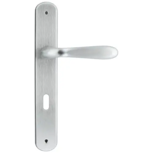 maniglia serie Goccia con placca in lega cromo satinato quadro 8/70 mm Rechtstreeks Van De Fabrikant