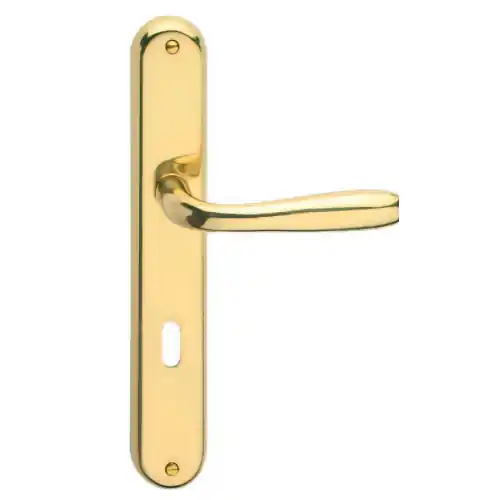 maniglia serie Goccia con placca in lega oro lucido quadro 8/90 mm Voordeelprijs