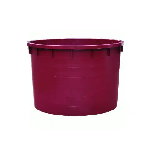 Mastellone tondo senza manici vinaccia 500 lt Ø cm 100x82 h in polietilene bassa densità per alimenti vino uva Gratis Retour