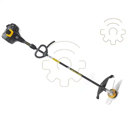 Mcculloch decespugliatore B33P serbatoio da 1 litro avviamento Soft Start motore OxyPower in dotazione lama a 3 denti testina a filo Tap N‘Go cinghia di sostegno doppia Gratis Retour