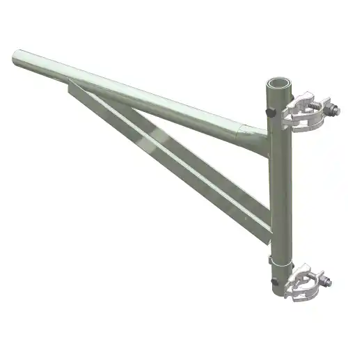 mensola a bandiera in acciaio zincato per carrucola ed uso edile 45x88 cm Premium