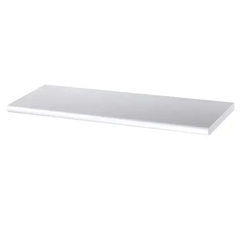 Superprijs Mensola bianca rettangolare 5 pz ripiano in legno mensole 80x20x1,8 cm superficie melaminica e bordo stondato