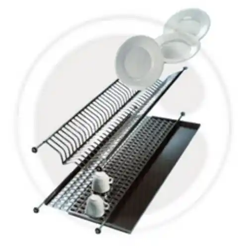 Mensola colapiatti 76 cm in acciaio inox ad incasso scolapiatti con vaschetta raccogligocce scola bicchieri stoviglie Gereduceerde Prijs