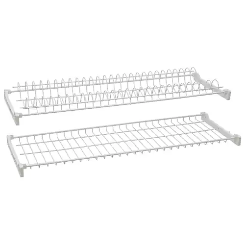 Mensola colapiatti 86 cm in acciaio scolapiatti con scola bicchieri stoviglie e supporti laterali per mobile cucina Weekendaanbieding