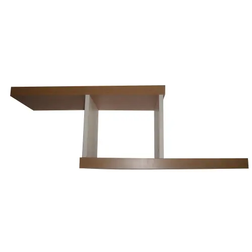 mensola in legno doppia con vano portaoggetti ripiano rovere 90x23,5 cm 18 mm Gecertificeerd