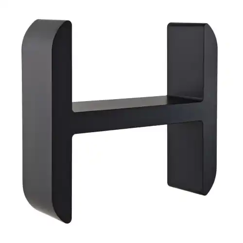 Mensola supporto lettering H in abs colore liquirizia per doccia bagno vasca Bestseller