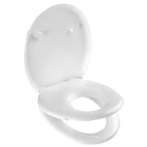 Metaform Baby ‘n‘ family Sedile wc in durolite e resine termoplastiche bianco 38x44 cm con cerniere regolabili in plastica copriwater per adulti e bambini Beste Prijs