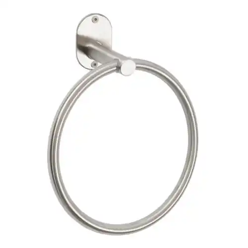 Weekendaanbieding Metaform Blizz Porta asciugamani ad anello in acciaio inox AISI 304 spazzolato 19xh22,6x7,7 cm fissaggio con viti o colla accessori a parete per il bagno