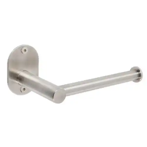 Metaform Blizz Porta rotolo aperto per carta igienica in acciaio inox AISI 304 spazzolato 15,6xh6,5x7,7 cm fissaggio con viti o colla accessori a parete per il bagno Express Levering