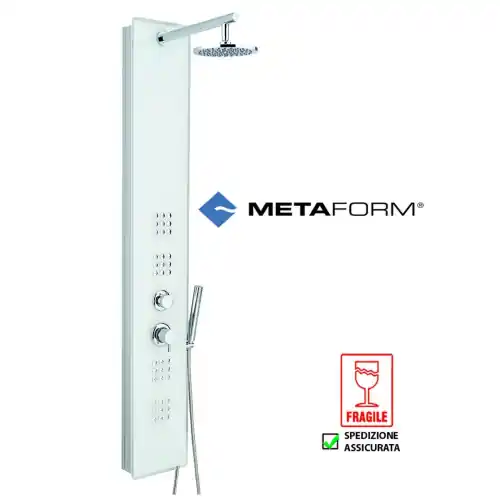 Metaform mod crystal bianco parete colonna doccia idromassaggio vetro Gereduceerde Prijs